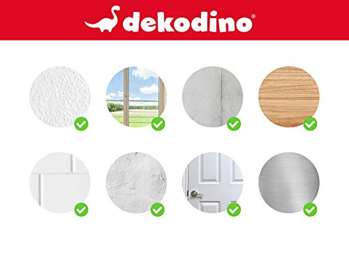 dekodino® Pegatina de pared Plumas de colores con estampados deco