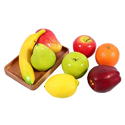 Delaman 8pcs/Set Fruta Plástica Artificial Fruta Artificial, Exhibición de Alimentos Decoración de Fiesta en Casa Artesanía Realista