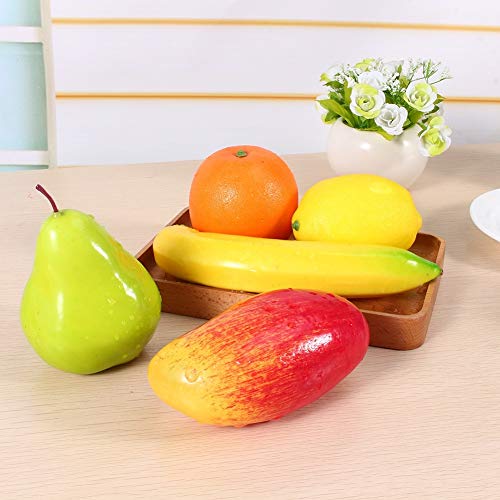 Delaman 8pcs/Set Fruta Plástica Artificial Fruta Artificial, Exhibición de Alimentos Decoración de Fiesta en Casa Artesanía Realista