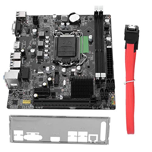 Delaman Placa Base de computadora, USB3.0 SATA LGA 1155 Placa Base de Escritorio i3 i5 i7 Serie Placa Base de Chip de Audio de 6 Canales Compatible con Intel Serie B75