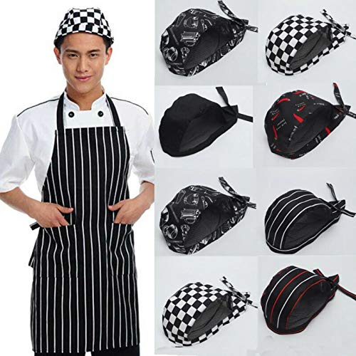 Delantal Ajustable Restaurante Chef Chef cráneo Cap Gorro Cocina Que Cocina el Sombrero de Edad Mujeres Hombres Unisexo (Color : 6)