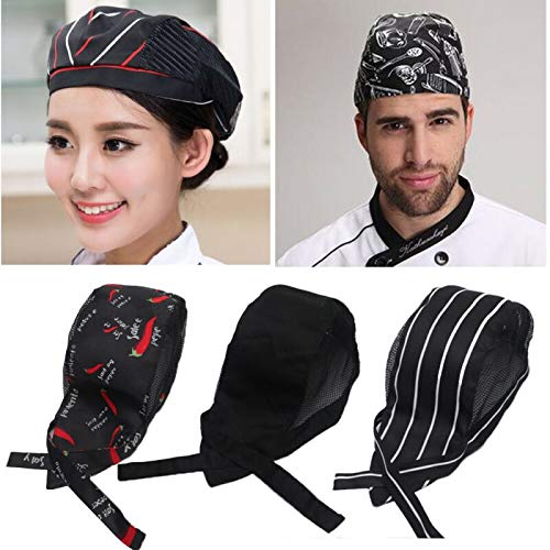 Delantal Ajustable Restaurante Chef Chef cráneo Cap Gorro Cocina Que Cocina el Sombrero de Edad Mujeres Hombres Unisexo (Color : 6)