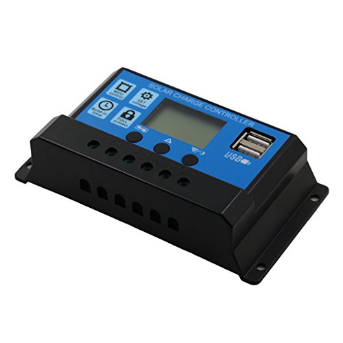 Demino LCD 12 / 24V 30A de Carga Solar del regulador del regulador, el regulador Solar del regulador del regulador PWM Inteligente Timer USB