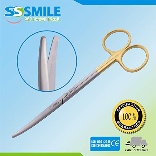 Dental Metzenbaum Tijeras de disección tungsteno 14.5 cm curvas Dental Metzenbaum Scissors excelente calidad certificada por la CE