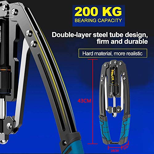 Depmog Barra Twister Ajustable, Ejercicio de Resistencia de Doble Resorte Barra torsión Ejercicio, 10-200Kg, Máquina Entrenamiento de Pecho y Brazo