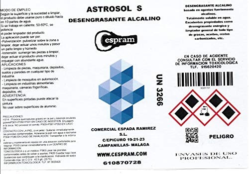 Desengrasante apto para industria alimentaria. Envase de 1 litro (1)