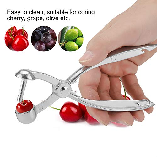 Deshuesador de Cerezas y Aceitunas de Aleación de aluminio Herramientas con mango ergonómico Cherry Pitter Utensilio de cocina