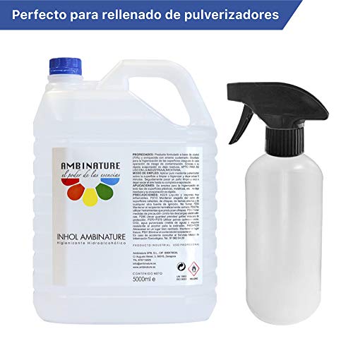 Desinfectante superficie hidroalcoholica 5 litros desinfectante liquido antiseptico antibacteriano jabon antiséptico a base de alcohol ideal para rellenar en spray