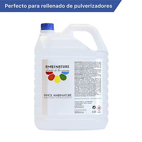 Desinfectante superficie hidroalcoholica 5 litros desinfectante liquido antiseptico antibacteriano jabon antiséptico a base de alcohol ideal para rellenar en spray