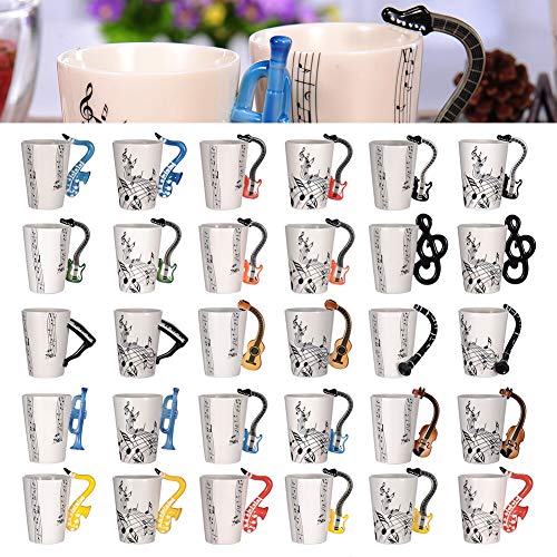 DFGSDFB más nuevo exquisito creativo divertido música violín guitarra taza de cerámica café té leche dula tazas con mango taza de café regalos para boda cumpleaños 1