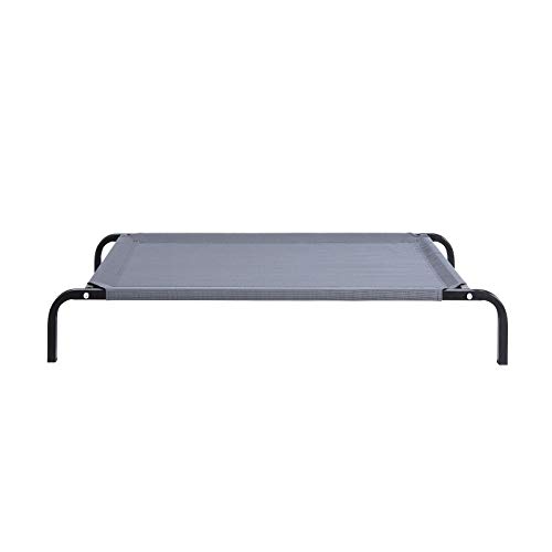 Dibea DB00370, Cama para Perros, Tejido en Textilene, (S) 75 x 47 x 15 cm, Gris