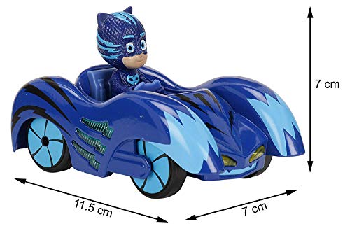 Dickie- PJ Mask Vehículo de Juguete con Personaje, Color Azul (3142000)