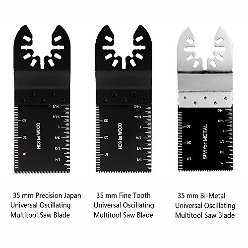Dightyoho 68pcs Hojas de Sierra para Lijar, Moler y Cortar, Cuchillas Oscilantes para Dremel Multimaster Bosch Craftsman Rockwell Mastercraft Skil Ridgid Einhell Worx Milwaukee, etc.