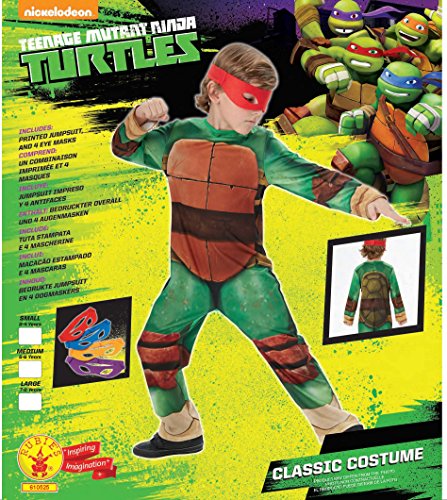 Disfraz de Tortuga Ninja para niños, talla infantil 5-6 años (Rubie's 610525-M)