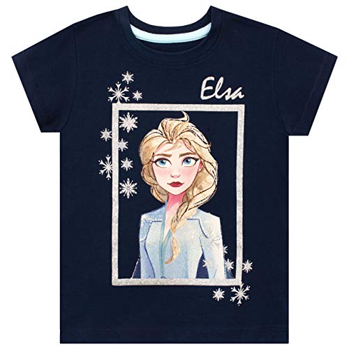 Disney Camiseta Paquete de 2 de Manga Corta para niñas Frozen Multicolor 18-24 Meses