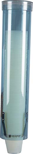 Dispensador de vasos de agua San Jamar, vasos de 120 a 300 ml, tamaño del tubo 406 mm