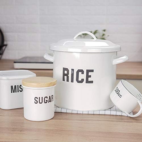 Dispensadores de cereales Barril de arroz de Porcelana Japonesa de Insecto 9L Contenedor de Almacenamiento Sellado for el hogar Cubo de harina de Cocina Contenedor de Granos Envases para Alimentos