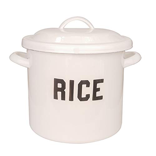 Dispensadores de cereales Barril de arroz de Porcelana Japonesa de Insecto 9L Contenedor de Almacenamiento Sellado for el hogar Cubo de harina de Cocina Contenedor de Granos Envases para Alimentos