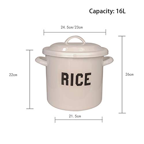 Dispensadores de cereales Barril de arroz de Porcelana Japonesa de Insecto 9L Contenedor de Almacenamiento Sellado for el hogar Cubo de harina de Cocina Contenedor de Granos Envases para Alimentos