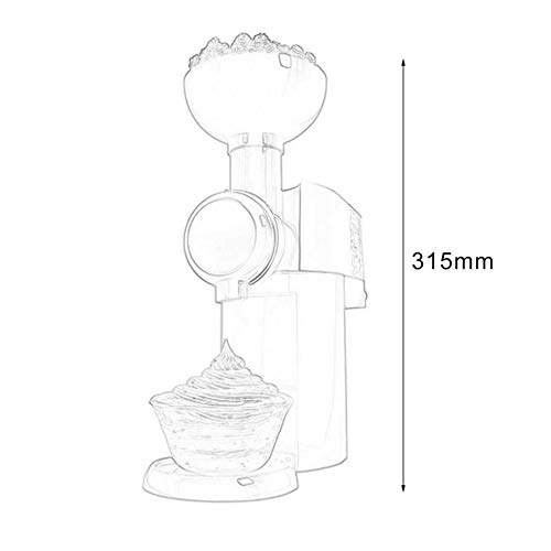 DIUDIU, máquina de helados eléctrica de moda, adecuada para helados, sorbetes, operación con un solo botón, cocina casera de bricolaje/máquina de helados suaves black