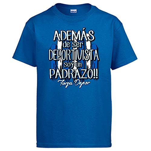 Diver Bebé Camiseta además de ser Deportivista Soy un padrazo La Coruña fútbol - Azul Royal, XL