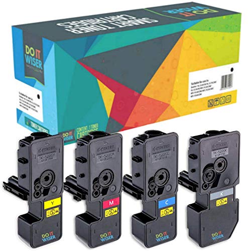 Do it wiser TK5230 TK-5230 Cartuchos de Tóner Compatibles para Kyocera ECOSYS P5021cdn P5021cdw M5521cdn M5521cdw - Negro: 2600 Páginas, Colores: 2200 Páginas - (Negro, Cian, Magenta, Amarillo)