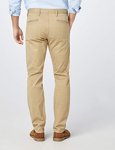 dockers Alpha Original Slim-Stretch Twill Pantalones, Marrón (New British Khaki 0432), 33W / 32L para Hombre