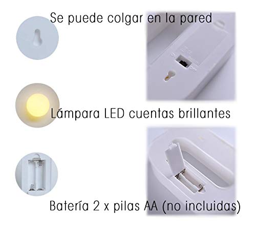 DON LETRA - Números Decoración LED Números Decorativos con LED Lámparas Decoradas LED Luces Decorativas LED Luz de Decoración Diseño de Números 0-9 Color Blanco (1)