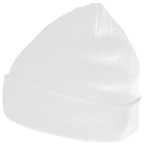 DonDon gorro de invierno gorro de abrigo diseño clásico moderno y suave blanco