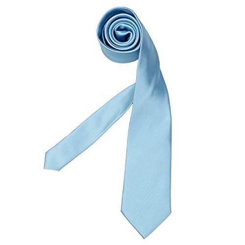 DonDon hombres corbata 7 cm business professional classica hecho a mano azul claro para la oficina o eventos festivos