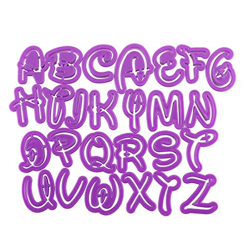 Dragonaur - Molde para repostería, diseño de letras de alfabeto