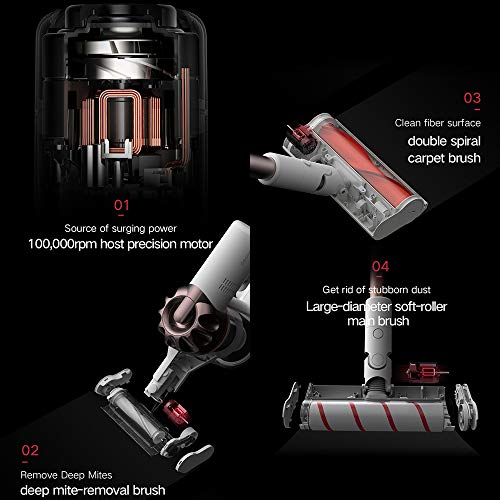 Dreame XR (V10R) Aspiradora sin Cable Aspiradora con Cepillo de 22 KPa Aspiradora con luz de succión Fuerte Aspiradora de Mano Aspiradora sin Cable Escoba eléctrica de Barrido