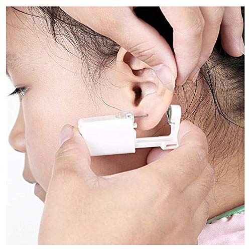 DSGG Pierce Pistola Sin Pernos Prisioneros,para Perforar La Nariz,perforación De Pendientes Sin Dolor,con Papel De Algodón Lavable Y Marcador Lavable,para Mujeres Niñas Niños,2pc