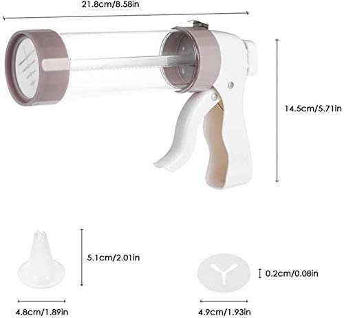 DUDDP Cocina Molde Consejos de decoración de Galletas Press Kit del Arma Máquina for Hornear la Torta de formación de Hielo Gun Plus 13 moldes de cocción Kit con 6 boquillas Herramienta de la Cocina