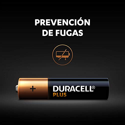 Duracell Plus AAA - Pilas Alcalinas paquete de 8, 1.5 Voltios LR03 MN2400