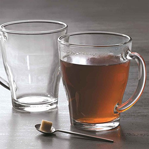 Duralex Juego de Tazas Transparentes para café - Cristal - 350 ml - Pack de 12