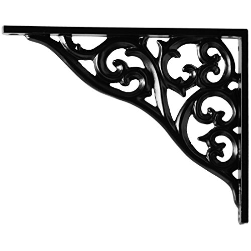 Duraline Baroque Consola, estante, metal, negro, 19 x 15 cm