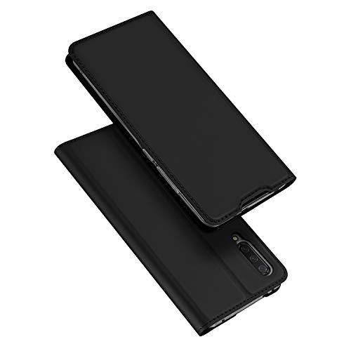 DUX DUCIS Funda Xiaomi Mi A3, PU Cuero Flip Folio Carcasa [Kickstand] [Ranura para Tarjeta] [Cierre magnético] para Xiaomi Mi A3 (Negro)