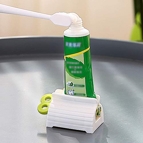 DXLing 6 Piezas Exprimidor de Pasta de Dientes Clips de Soporte Tubo de Plástico Universal Enrollable y Simple Extrusor de Tubo Rotación Fácil Pasta de Dientes Dispensador para Accesorios de Baño