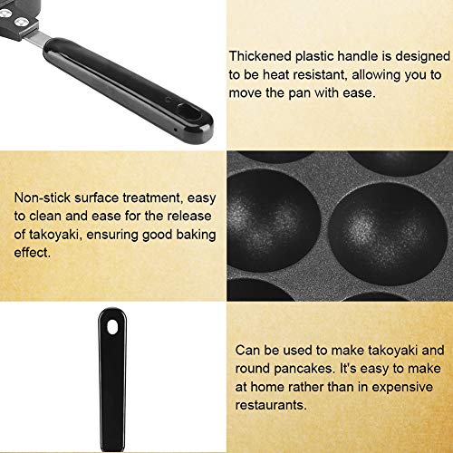 East buy Molde para Hornear, 12 cavidades de Aluminio Antiadherente Takoyaki Grill Pan Plate Pulpo Ball/Pancake Maker Molde para Hornear