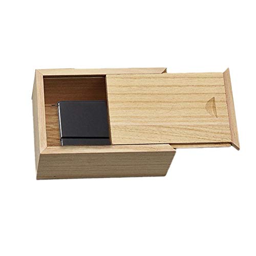 Easy-topbuy  Craft Light Wood con Cierre Broche Caja de Almacenamiento con Tapa Deslizante Caja de Madera con Bandeja de Almacenamiento Caja de Almacenamiento para artesanía Caja de Regalo Enjoyable