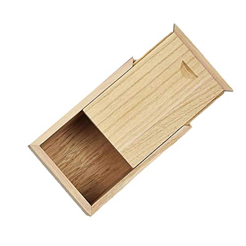 Easy-topbuy  Craft Light Wood con Cierre Broche Caja de Almacenamiento con Tapa Deslizante Caja de Madera con Bandeja de Almacenamiento Caja de Almacenamiento para artesanía Caja de Regalo Enjoyable