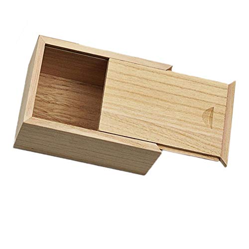 Easy-topbuy  Craft Light Wood con Cierre Broche Caja de Almacenamiento con Tapa Deslizante Caja de Madera con Bandeja de Almacenamiento Caja de Almacenamiento para artesanía Caja de Regalo Enjoyable