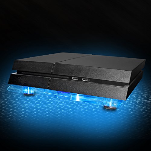 Eaxus®️ refrigerador ventilador de refrigeración PlayStation 4 - ❄️ Soporte de ventilador LED para PS4, PS4 Pro y otras consolas