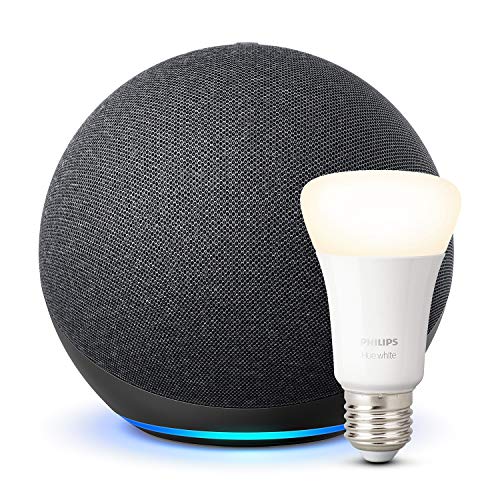 Echo (4.ª generación), Antracita + Philips Hue White Bombilla LED E27