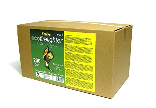 ECO Firelighters 200pcs. in the box, For Fireplace, Stoves, Barbecues and Campfires