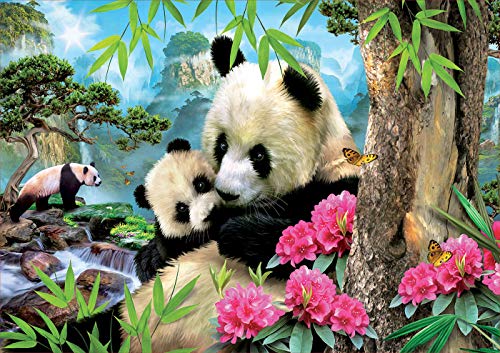 Educa Borras - Genuine Puzzles, Puzzle 1.000 piezas, Osos panda (17995)