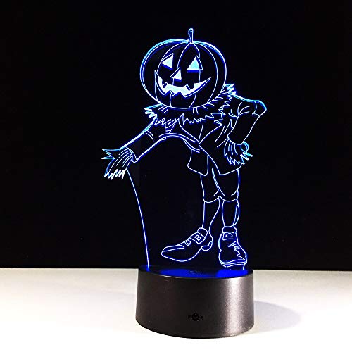 Efecto Calabaza Hombre Holograma Cambio de Color Luces nocturnas Mesa de luz Nocturna Halloween Navidad Luces de año Nuevo