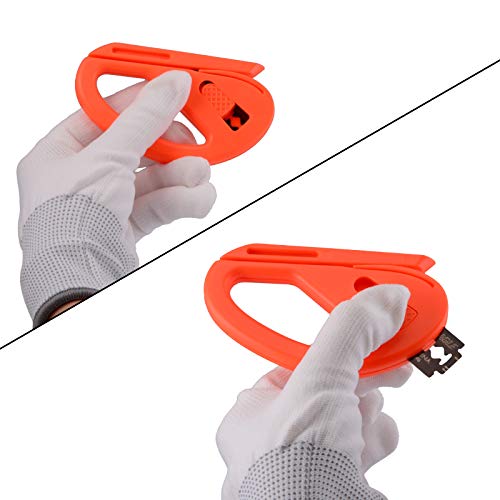 Ehdis® snitty de Corte de Seguridad del Coche del Vinilo del Abrigo de la Herramienta de Corte de Fibra de Carbono de Corte del Cuchillo de aplicación 4 * 2.6 Pulgadas Zippy - 5 PCS