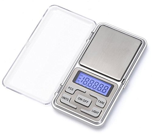 Eidyer Báscula de Bolsillo, con Tapa 200/0.01g Función Tara, Pantalla LCD fácil de Leer, pequeño Volume para joyería de Cocina, Drogas, té, Polvo de Hornear, café y Otros (200 x 0.01g)